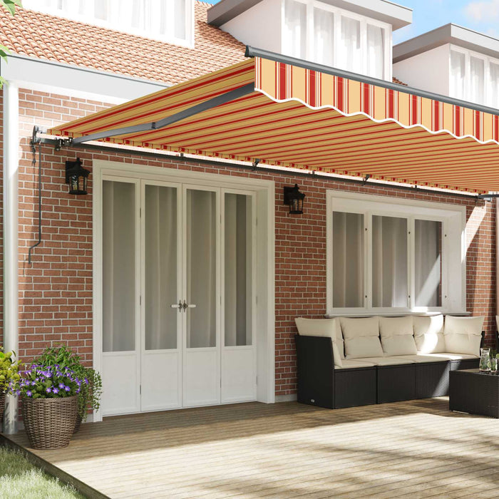 Copertină retractabilă Galben și portocalie 600 × 300 cm WALTI