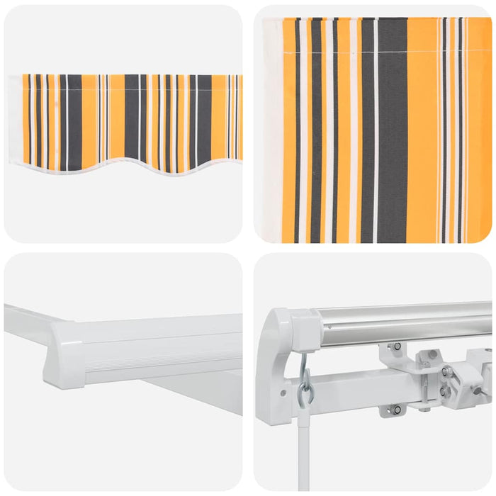 Markiză Retractabilă Manuală Stripe Multicolor 600x300 cm - WALTI WALTI