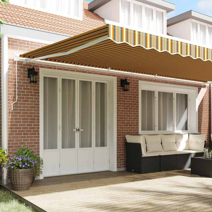 Markiză Retractabilă Manuală Stripe Multicolor 600x300 cm - WALTI WALTI