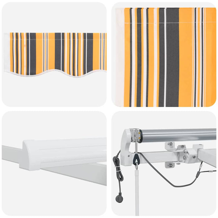 Markiza Automată Retractabilă via cu LED și dungi colorate, 600x300 cm - WALTI WALTI
