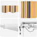 Markiza Automată Retractabilă via cu LED și dungi colorate, 600x300 cm - WALTI WALTI
