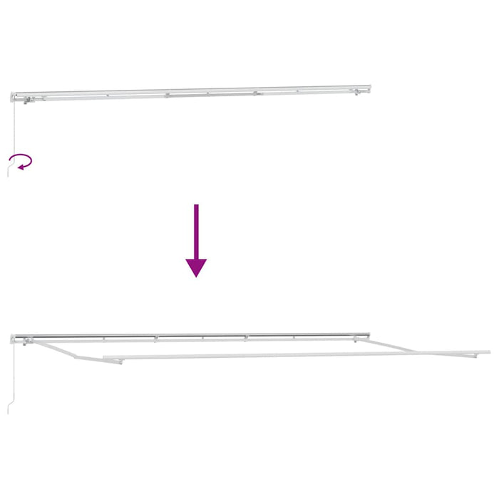 Cortina Retractabilă Bej 600 × 300 cm Poliester și Aluminiu - WALTI WALTI