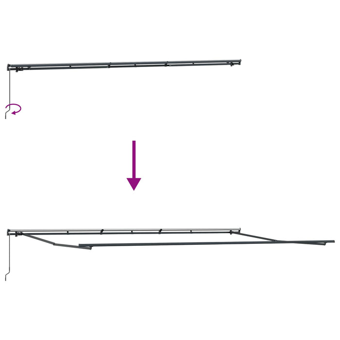 Cortina Retractabilă Manual Bej 600 × 300 cm Poliester și oțel - WALTI WALTI
