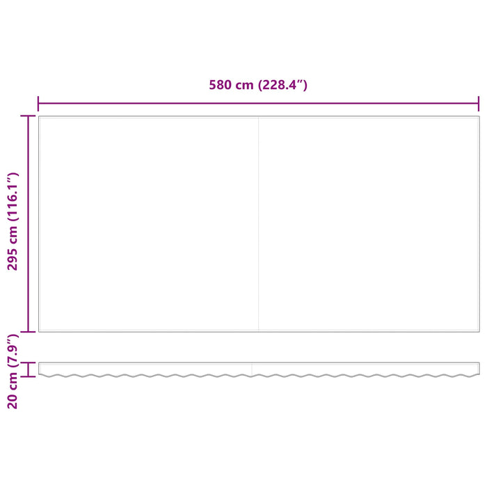 Cortina Retractabilă Manual Bej 600 × 300 cm Poliester și oțel - WALTI WALTI