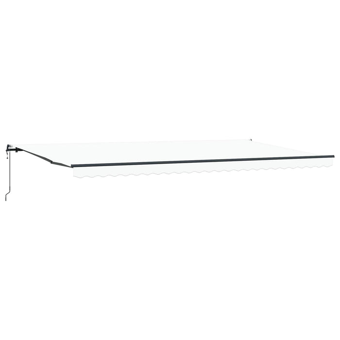 Copertină retractabilă Alb 600 × 300 cm Țesătură și Aluminiu WALTI