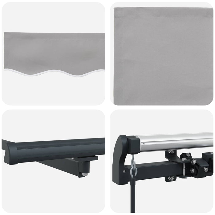 Cortina Retractabilă Gri deschis 600 × 300 cm Poliester și oțel - WALTI WALTI