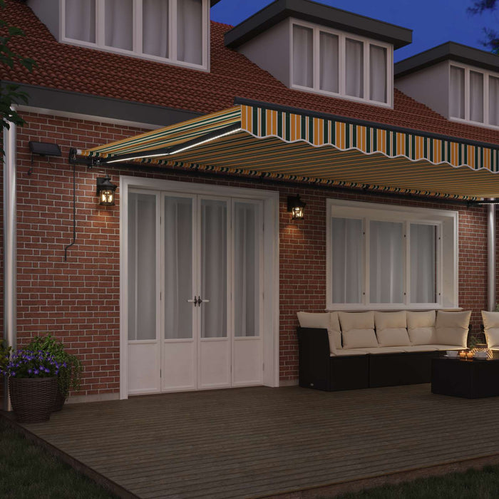 Cortina Retractabilă Verde și galben 600 ×300 cm țesătură - WALTI WALTI