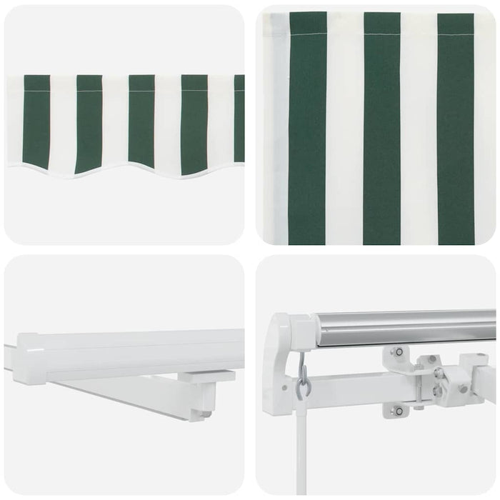 Cortina Retractabilă Manual Verde și alb 600 × 300 cm - WALTI WALTI