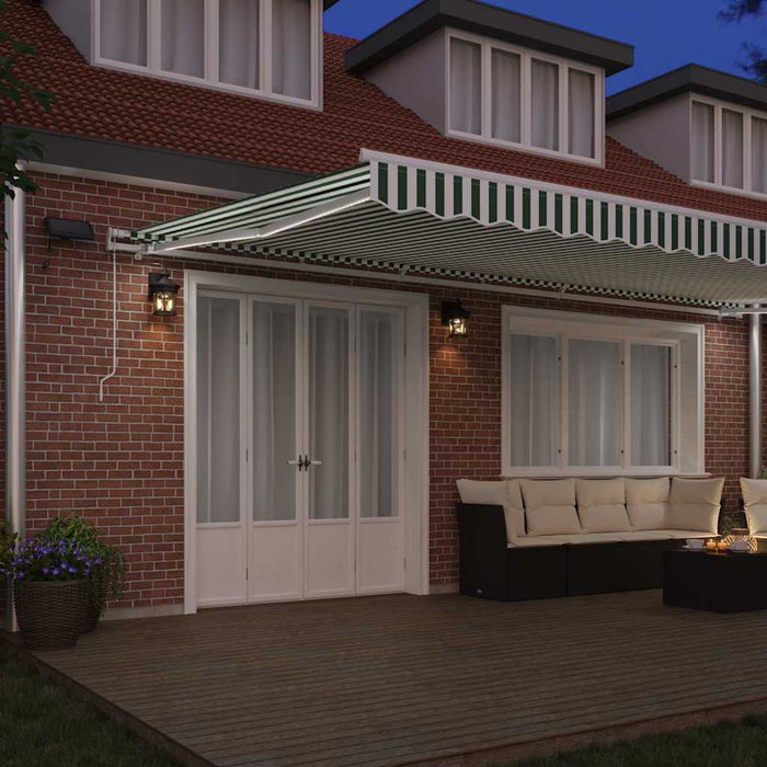 Cortina Retractabilă Manual Verde și alb 600 × 300 cm - WALTI WALTI
