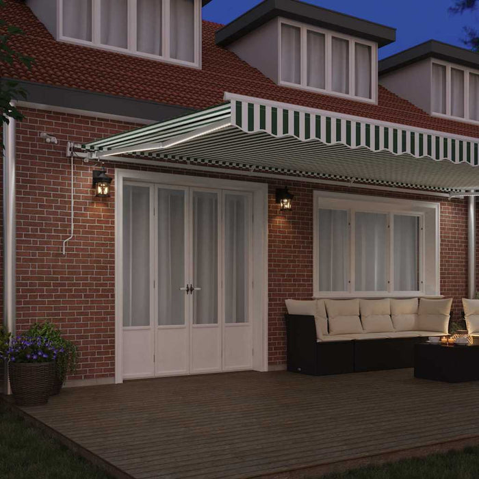 Cortina Retractabilă Verde și alb 600 × 300 cm - WALTI WALTI