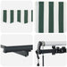 Cortina Retractabilă Verde și alb 600 × 300 cm - WALTI WALTI