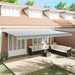 Cortina Retractabilă Verde și alb 600 × 300 cm - WALTI WALTI