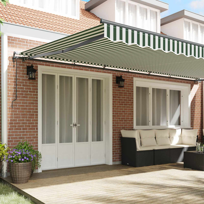 Cortina Retractabilă Verde și alb 600 × 300 cm - WALTI WALTI