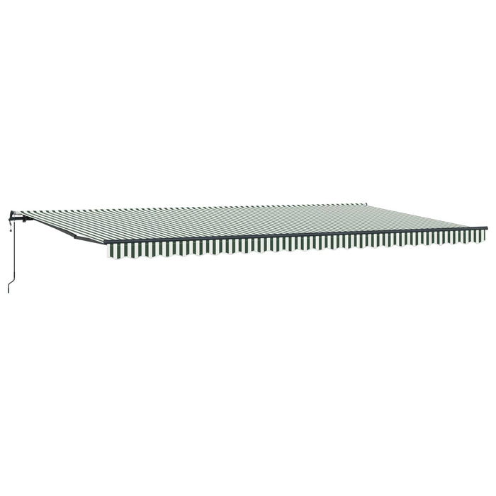 Cortina Retractabilă Verde și alb 600 × 300 cm - WALTI WALTI