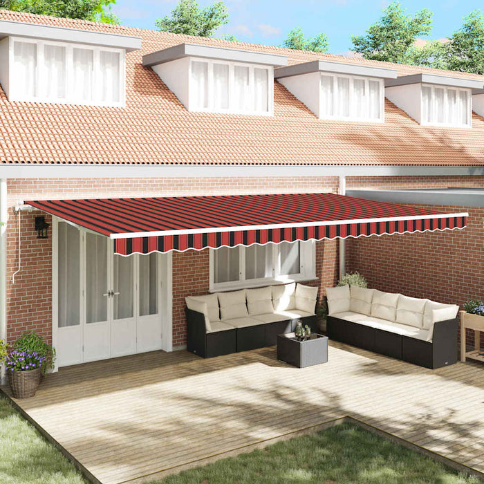 Marchiză Retractabilă Portocalie și maro 600 × 350 cm - WALTI WALTI