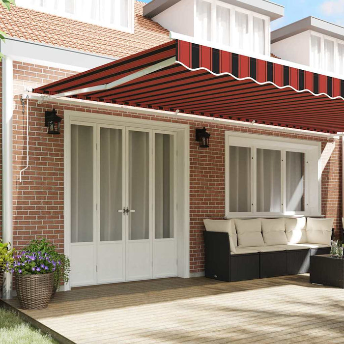 Marchiză Retractabilă Portocalie și maro 600 × 350 cm - WALTI WALTI