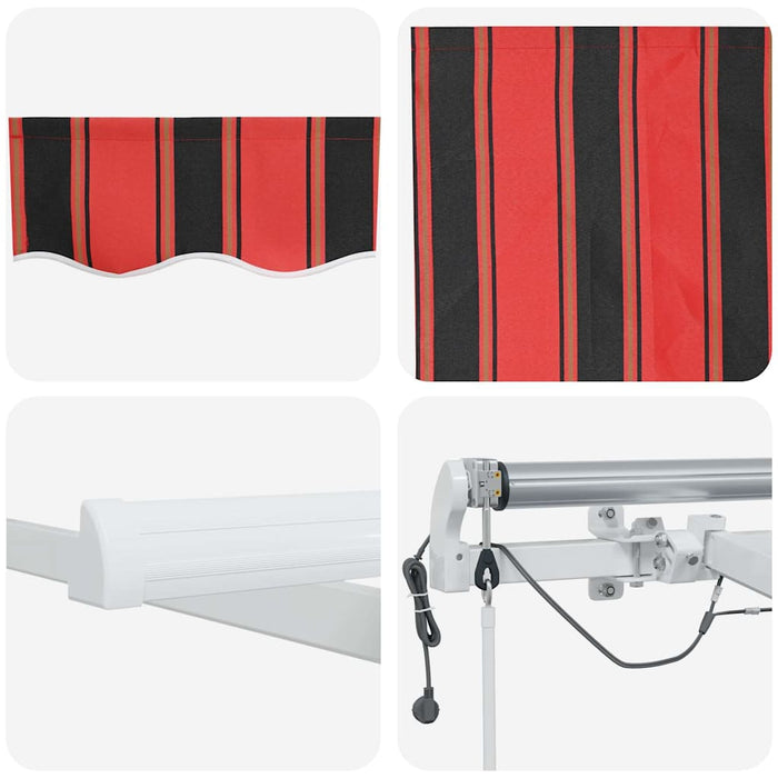 Perdea umbrelă retractabilă automată cu LED-uri portocalie și maro 600 x 350 cm - WALTI WALTI