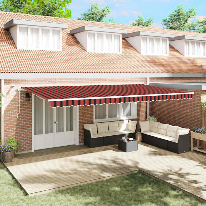 Perdea umbrelă retractabilă automată cu LED-uri portocalie și maro 600 x 350 cm - WALTI WALTI