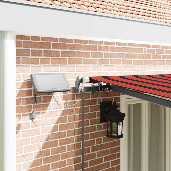 Cortina Retractabilă portocaliu și maro 600 ×350 cm țesătură - WALTI WALTI