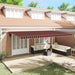 Cortina Retractabilă portocaliu și maro 600 ×350 cm țesătură - WALTI WALTI
