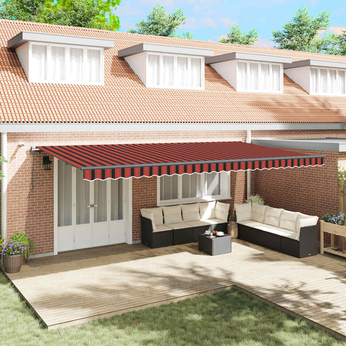 Țesătură pentru copertină cu portocaliu și maro 600 × 350 cm - WALTI WALTI