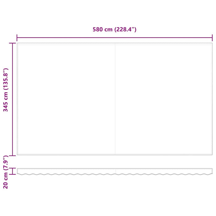 Copertină retractabilă Galben și portocalie 600 × 350 cm WALTI