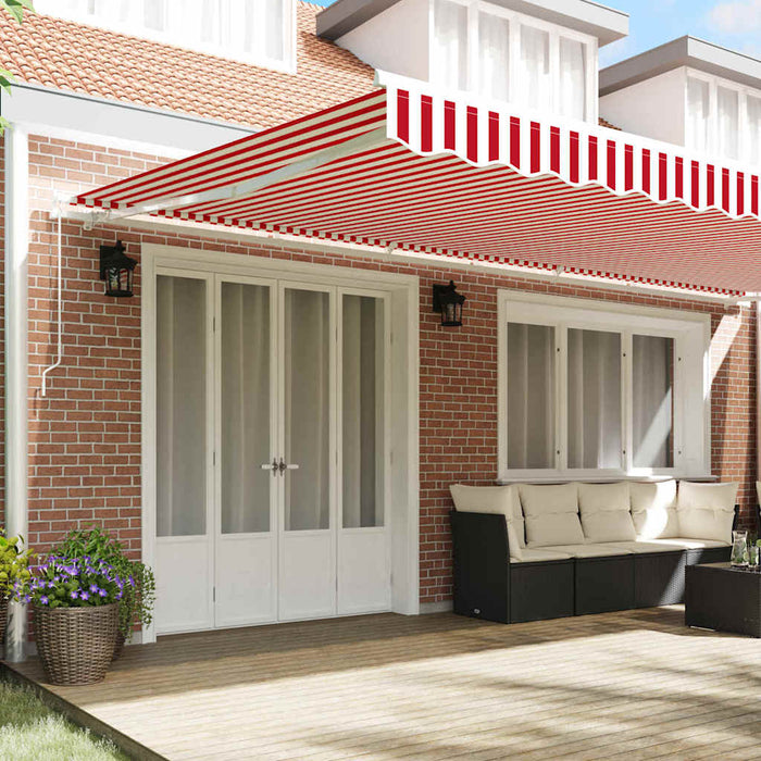 Cortina Retractabilă Manual Roșu și Alb 600 × 350 cm - WALTI WALTI