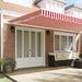 Cortina Retractabilă Manual Roșu și Alb 600 × 350 cm - WALTI WALTI