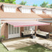 Cortina Retractabilă Manual Roșu și Alb 600 × 350 cm - WALTI WALTI