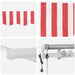 Cort electric retractabil Roșu și Alb 600 × 350 cm - WALTI WALTI
