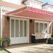 Cort electric retractabil Roșu și Alb 600 × 350 cm - WALTI WALTI