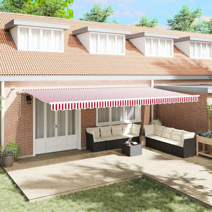 Cortina Retractabilă Roșu și Alb 600 × 350 cm - WALTI WALTI