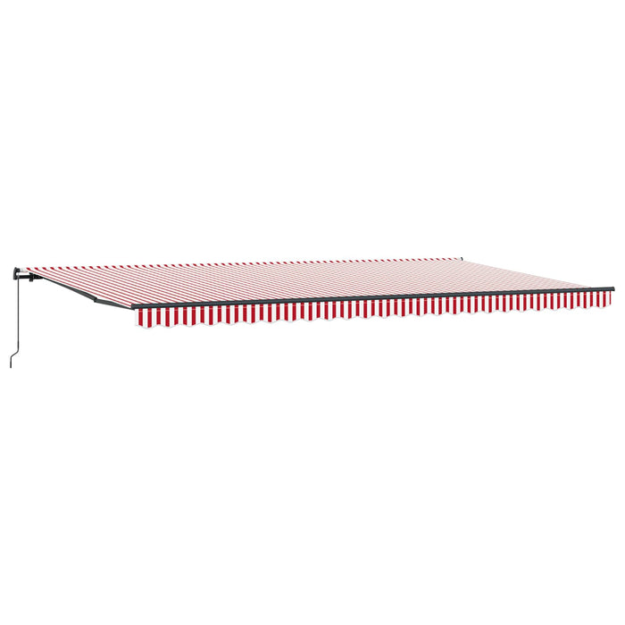 Cortina Retractabilă Roșu și Alb 600 × 350 cm Poliester și oțel - WALTI WALTI