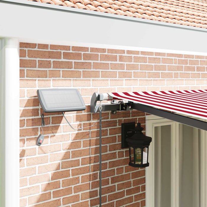 Cortina Retractabilă Manual Roșu și alb 600 ×350 cm țesătură - WALTI WALTI