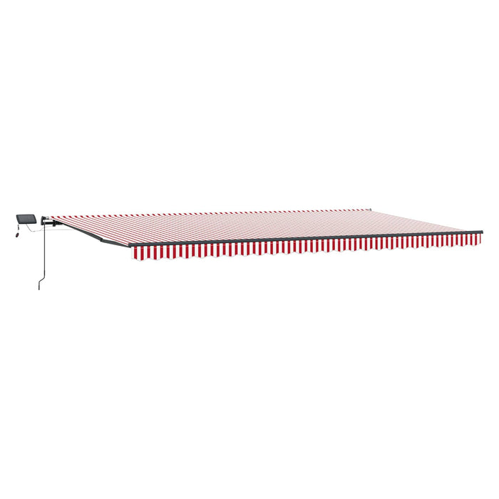 Cortina Retractabilă Manual Roșu și alb 600 ×350 cm țesătură - WALTI WALTI