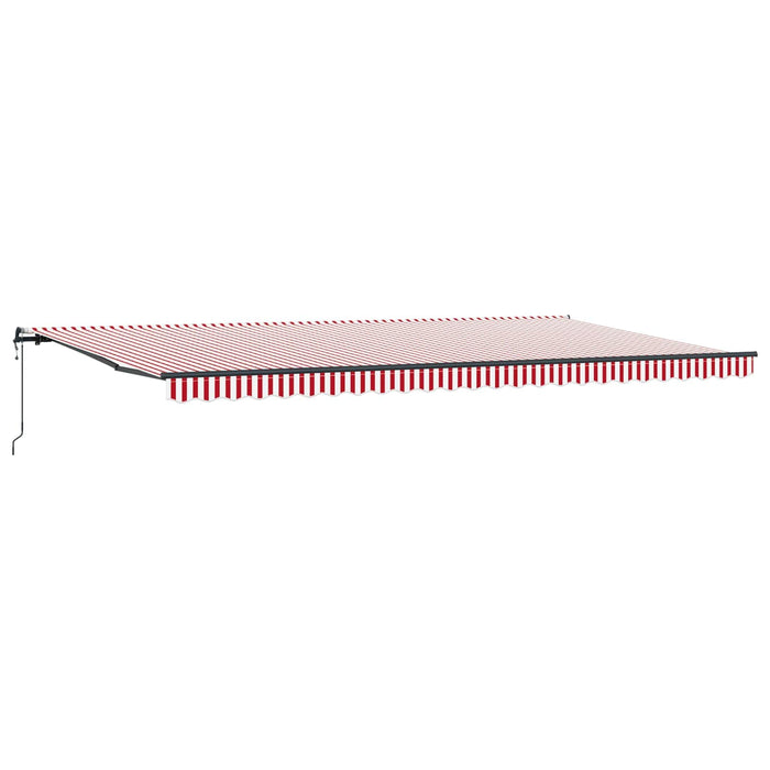 Cortina Retractabilă Roșu și Alb 600 × 350 cm - WALTI WALTI