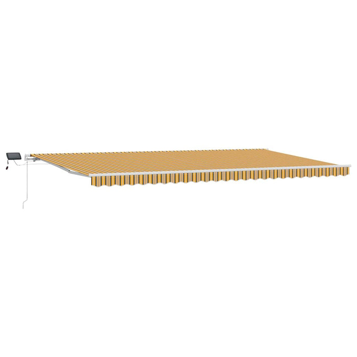 Marchiză retractabilă Galben, Gri, Alb 600 × 350 cm Multicolour - WALTI WALTI
