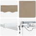 Cortina Retractabilă Bej 600 × 350 cm Poliester și metal - WALTI WALTI