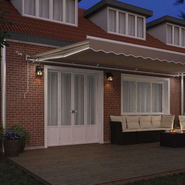 Cortina Retractabilă Bej 600 × 350 cm Poliester și metal - WALTI WALTI