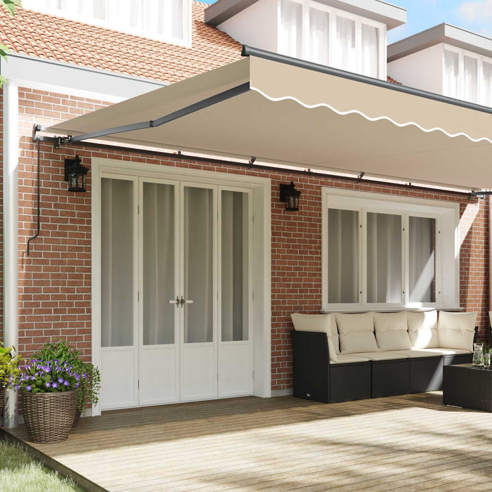 Cortina Retractabilă Manual Bej 600 × 350 cm Poliester și oțel - WALTI WALTI