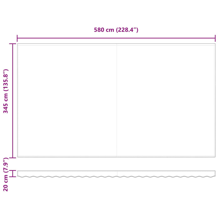 Cortina Retractabilă Manual Bej 600 × 350 cm Poliester și oțel - WALTI WALTI