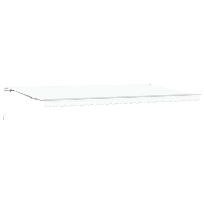 Copertină retractabilă Alb 600 × 350 cm Poliester și Aluminiu WALTI