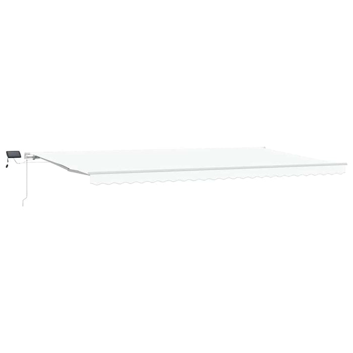Copertină retractabilă Alb 600 × 350 cm Țesătură și Aluminiu WALTI