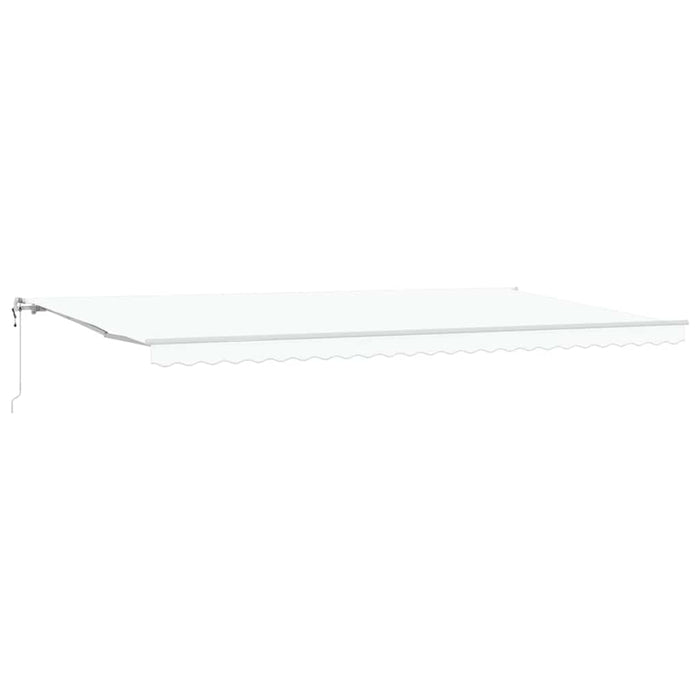 Copertină retractabilă Alb 600 × 350 cm Țesătură și Aluminiu WALTI