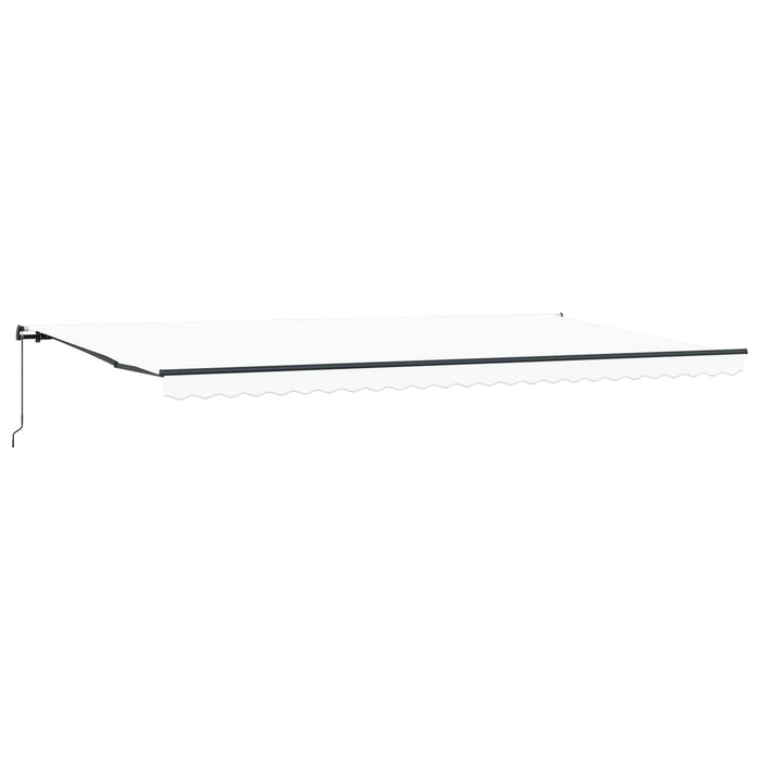 Copertină retractabilă Alb 600 × 350 cm Poliester și Aluminiu WALTI