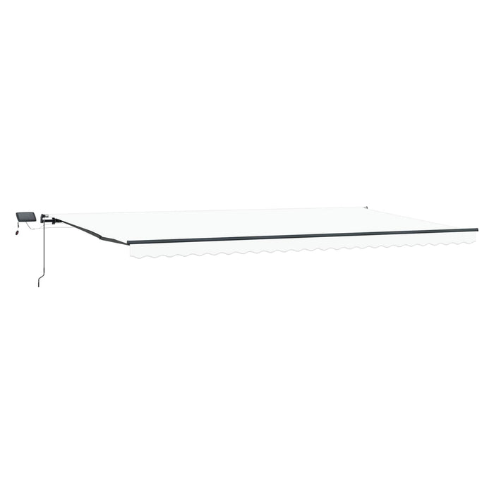 Copertină retractabilă Alb 600 × 350 cm Țesătură și Aluminiu WALTI