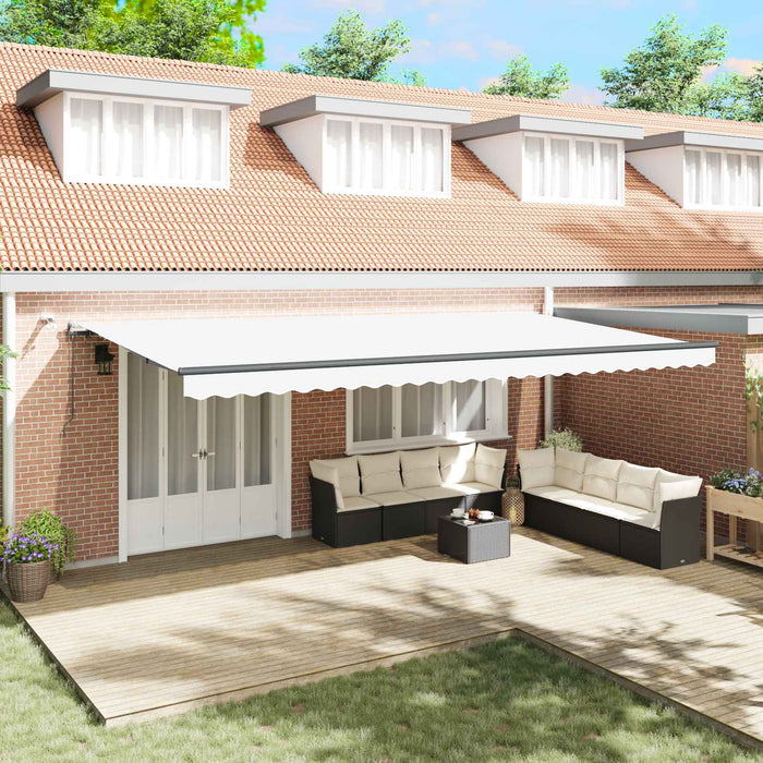 Țesătură pentru copertină Alb 600 × 350 cm Poliester WALTI
