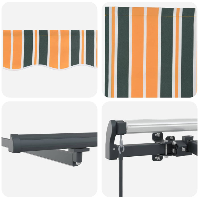 Cortina Retractabilă Verde și galben 600 ×350 cm țesătură - WALTI WALTI