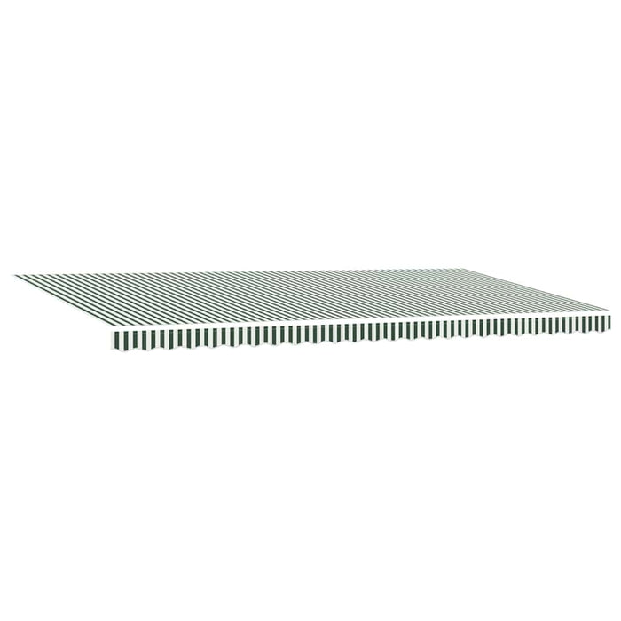 Copertină retractabilă Verde și alb 600 × 350 cm WALTI