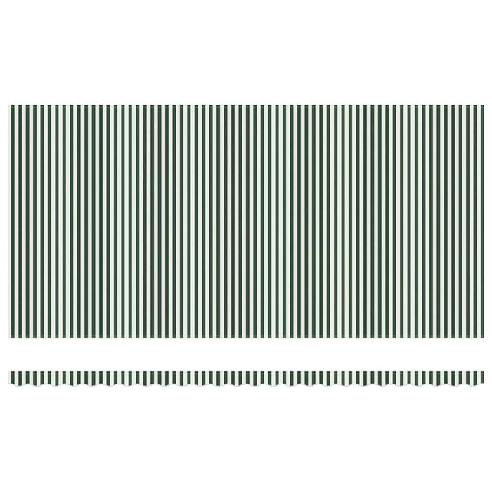 Copertină retractabilă Verde și alb 600 × 350 cm WALTI